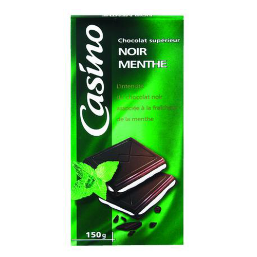 Chocolat supérieur - Noir Menthe - Casino - 150 g